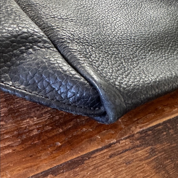 Ampersand As Apostrophe Half Tote in Black Ampersand as Apostrophe Black Leather Tote Bag